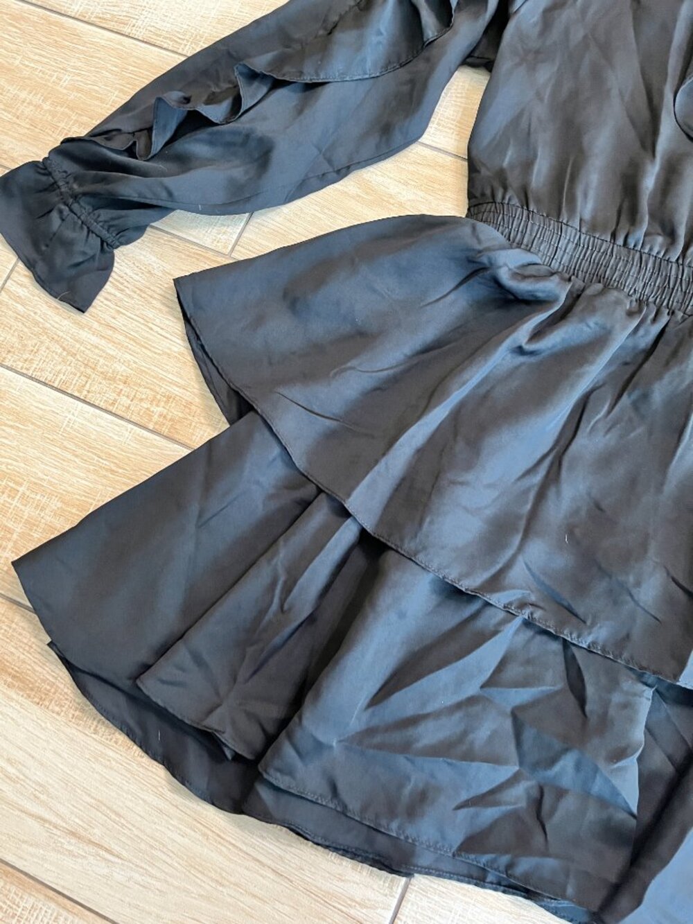 Womens NWT Glam Black Mini Dress - M - Picture 3 of 7